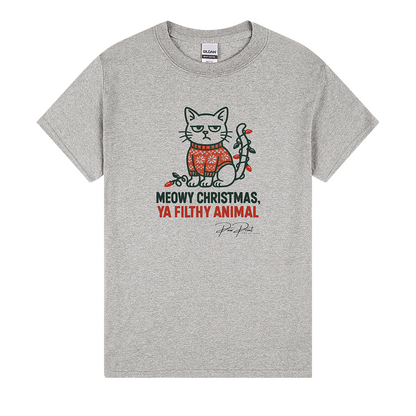 Meowy Christmas, Ya Filthy Animal - Men’s T-shirt