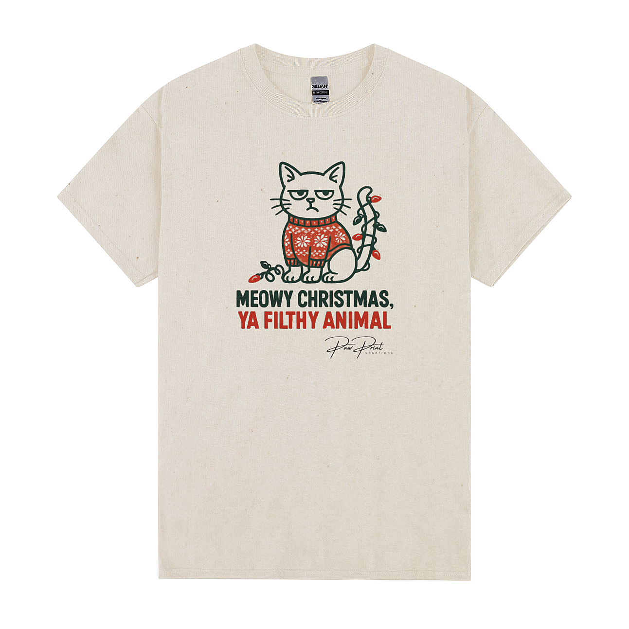 Meowy Christmas, Ya Filthy Animal - Men’s T-shirt