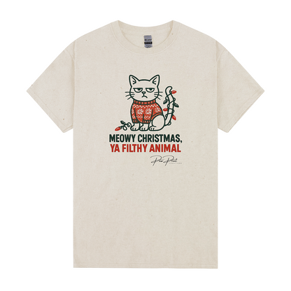 Meowy Christmas, Ya Filthy Animal - Men’s T-shirt