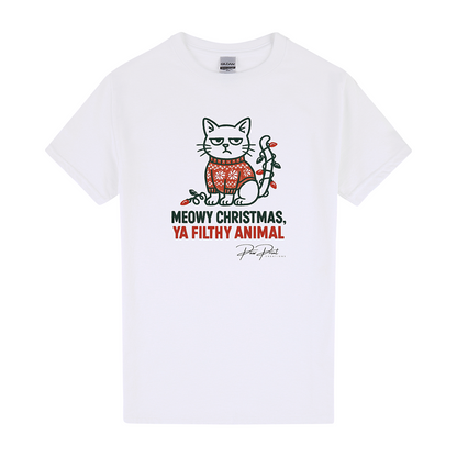 Meowy Christmas, Ya Filthy Animal - Men’s T-shirt