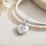 Sterling Silver Forever Paw Heart Charm