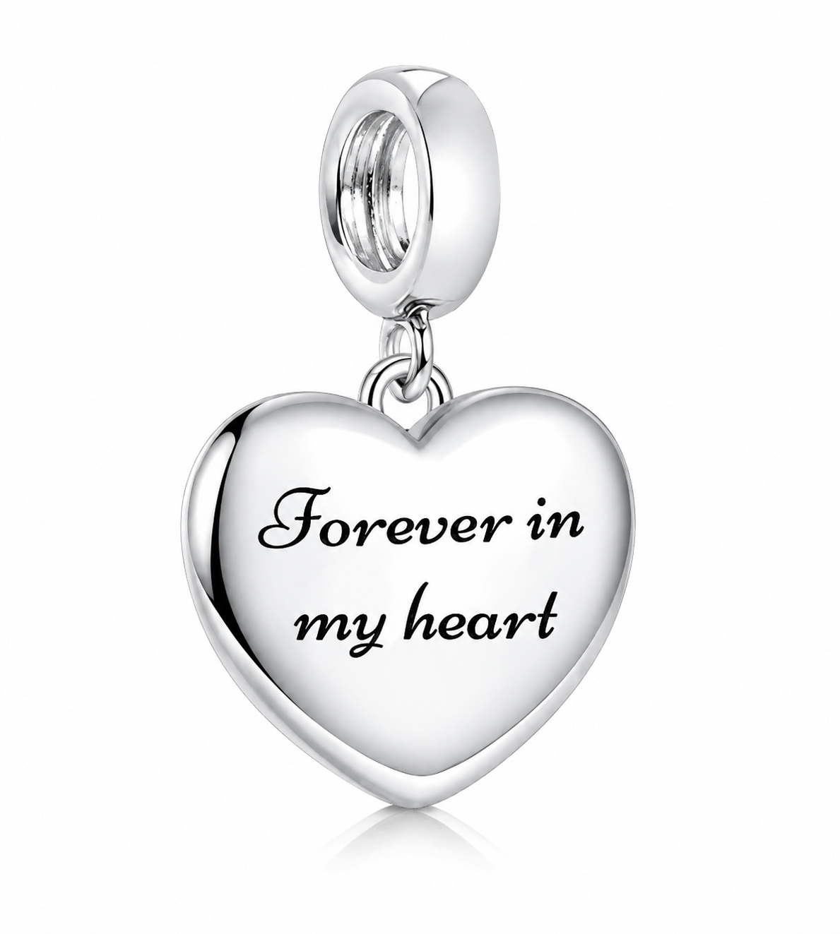 Sterling Silver Forever Paw Heart Charm