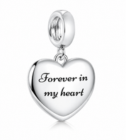 Sterling Silver Forever Paw Heart Charm