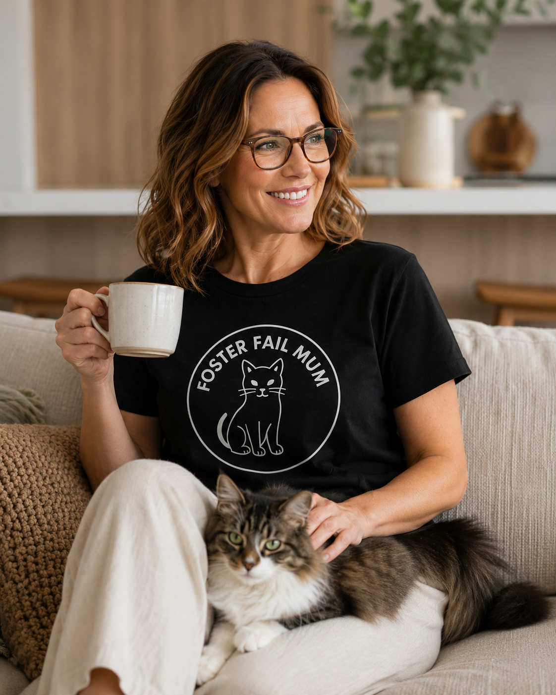 Foster Fail Cat Mum Tee