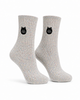 Grey Confetti Cat Socks