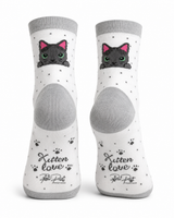 Grey Peek-a-Boo Cat Socks