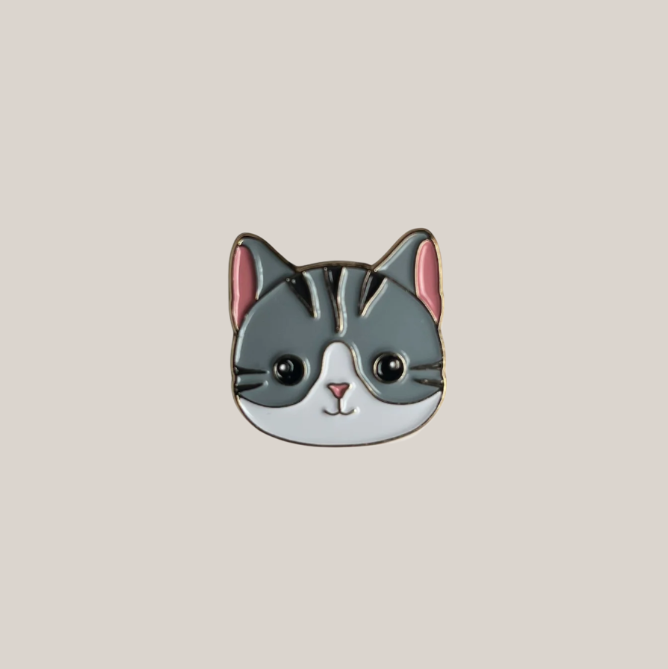 Grey Cat - Enamel Lapel Pin