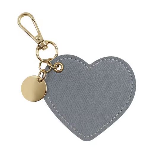 Personalised Heart-Shaped PU Leather Keychain