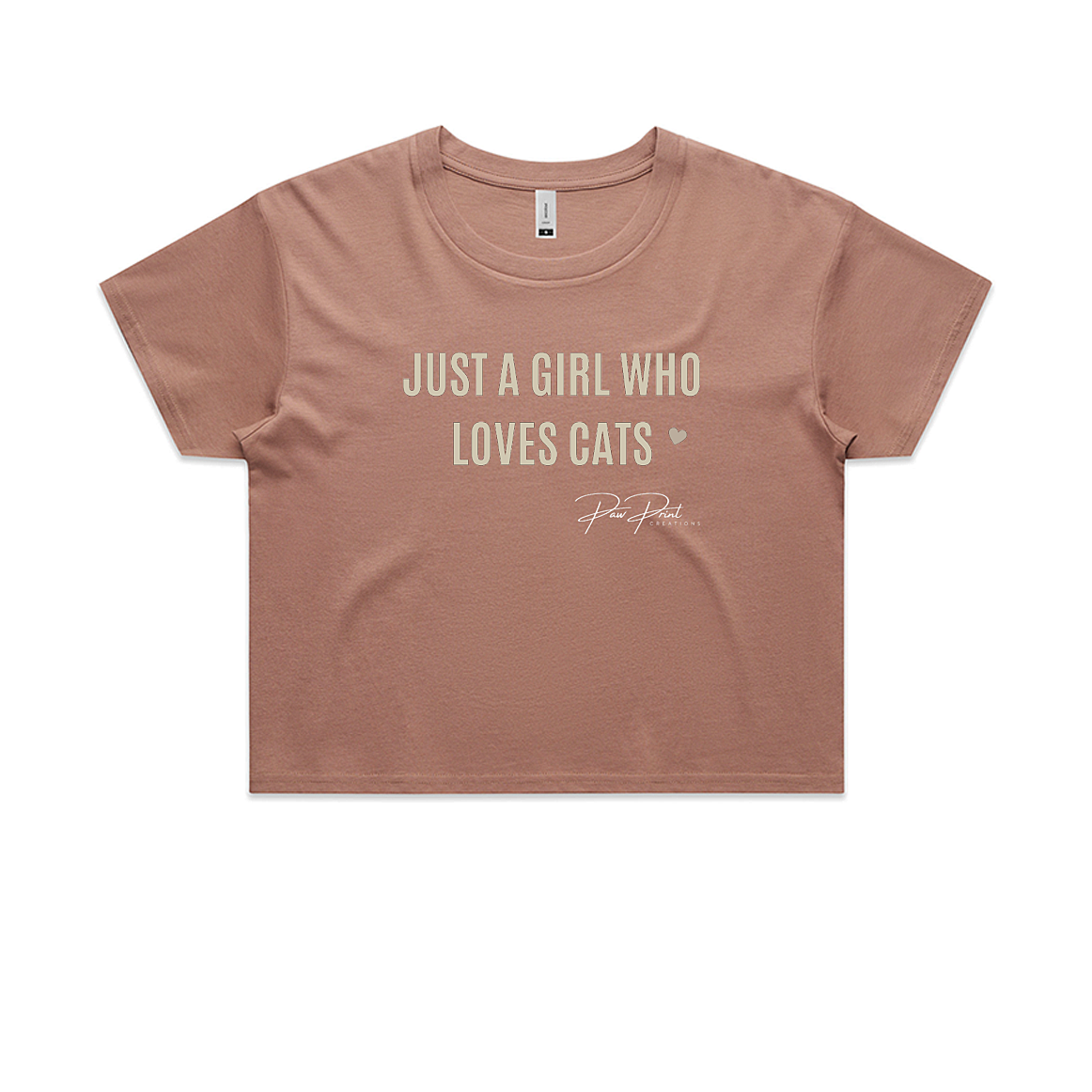 Just A Girl Who Loves Cats Crop Top