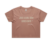 Just A Girl Who Loves Cats Crop Top