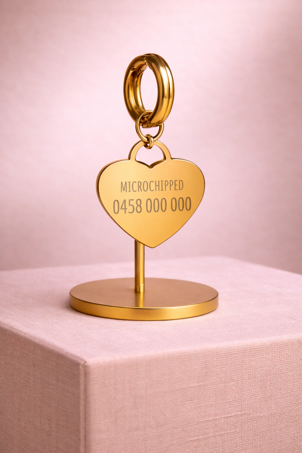 Personalised Heart Pet ID Tag