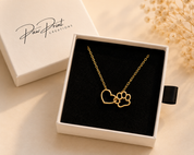 Heart & Paw Print Necklace