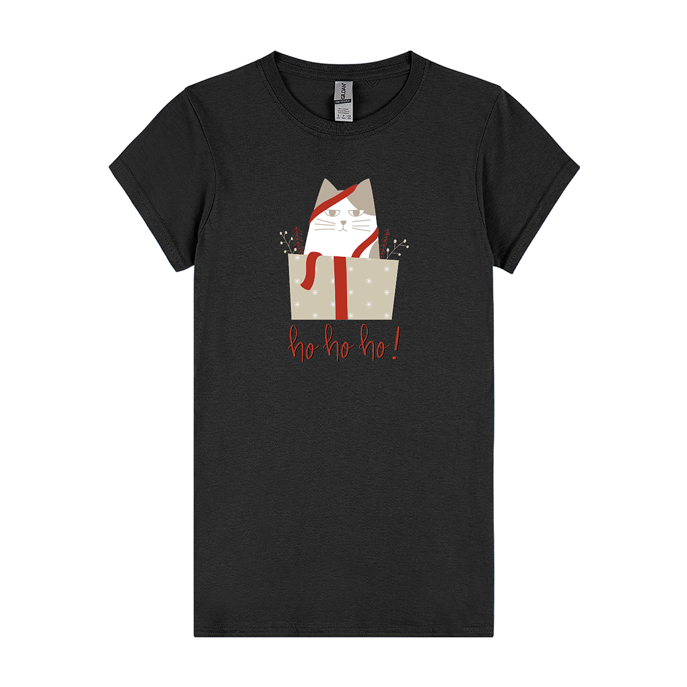 Ho Ho Ho! Grumpy Christmas Cat – Women’s T-shirt
