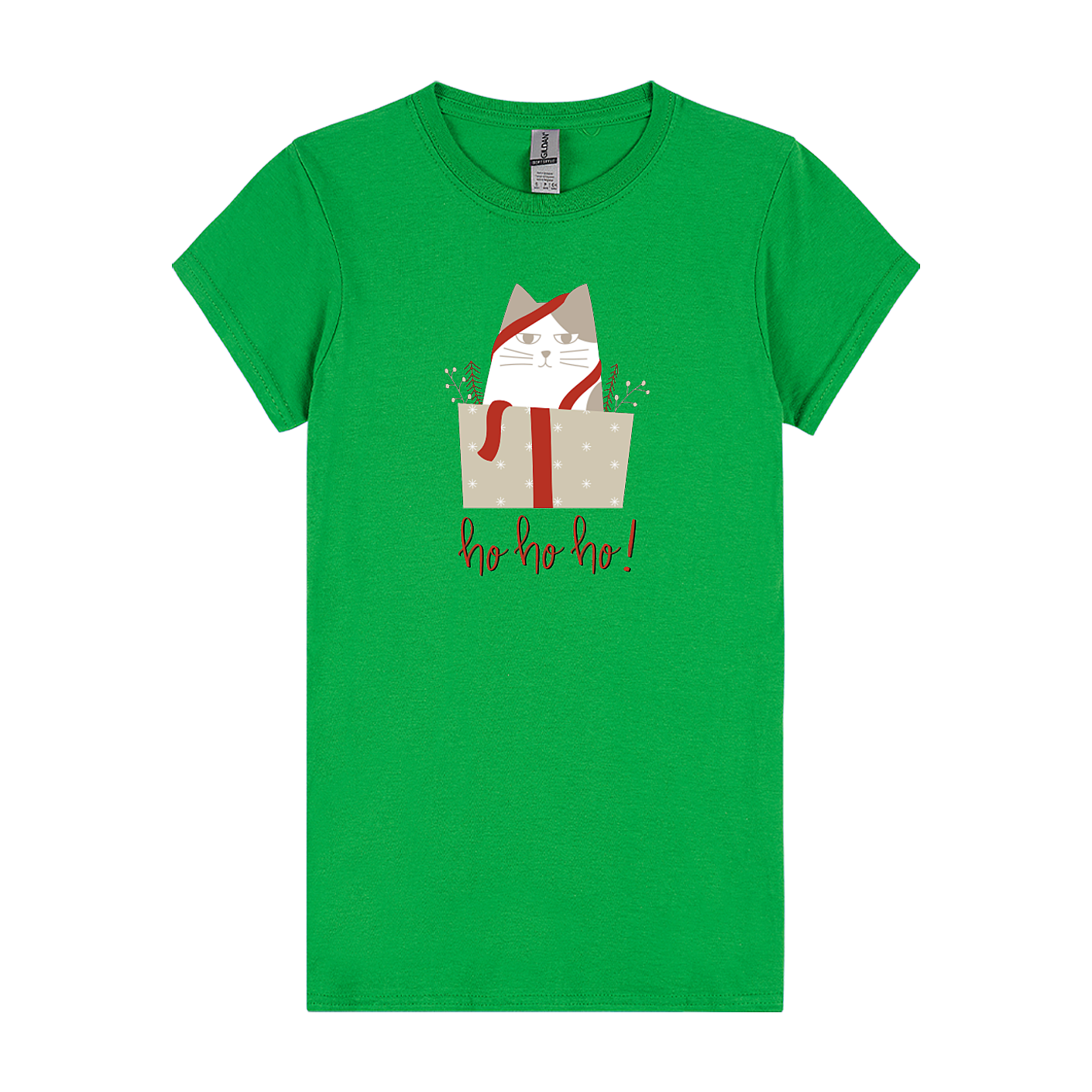 Ho Ho Ho! Grumpy Christmas Cat – Women’s T-shirt