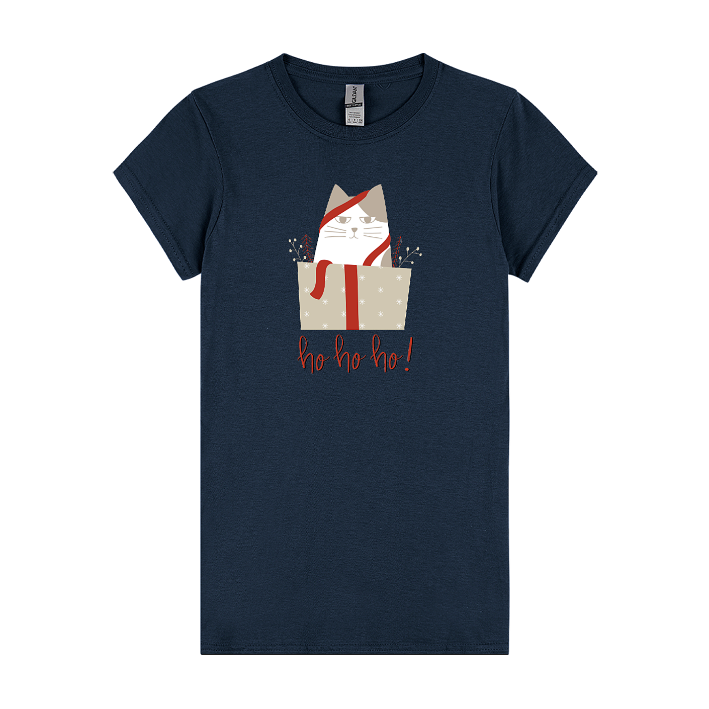 Ho Ho Ho! Grumpy Christmas Cat – Women’s T-shirt