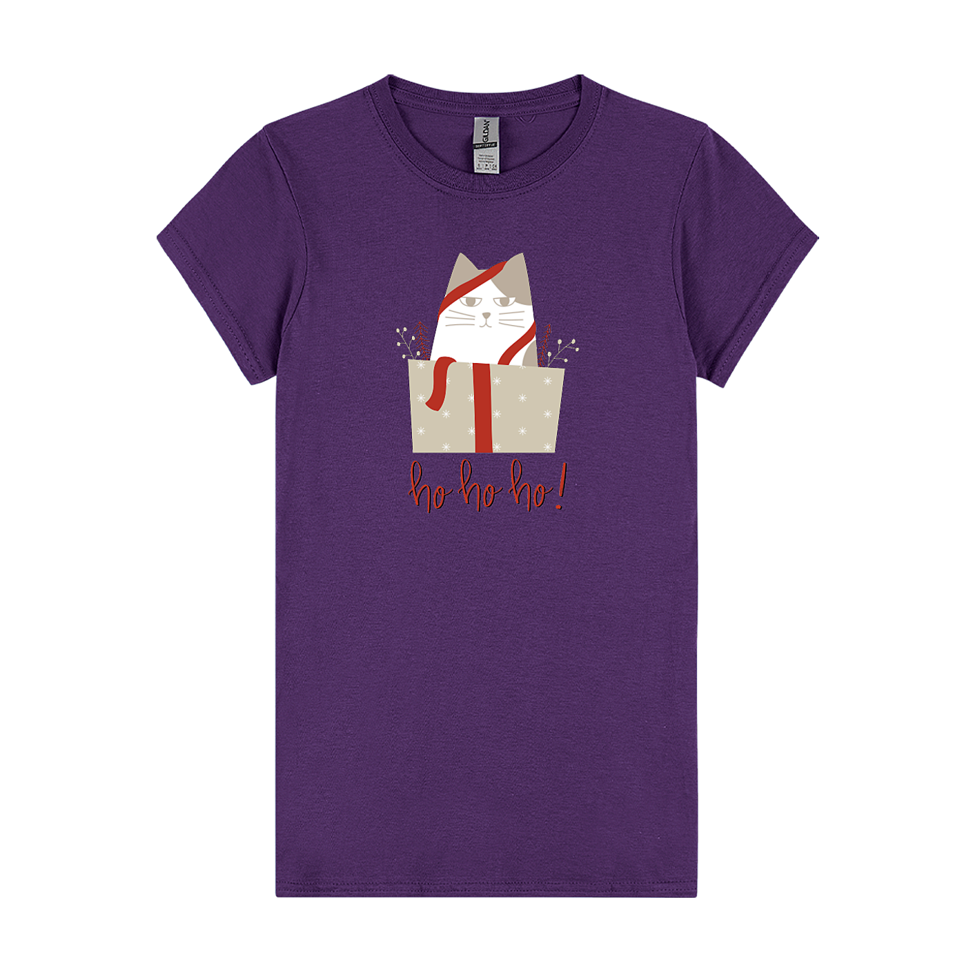 Ho Ho Ho! Grumpy Christmas Cat – Women’s T-shirt