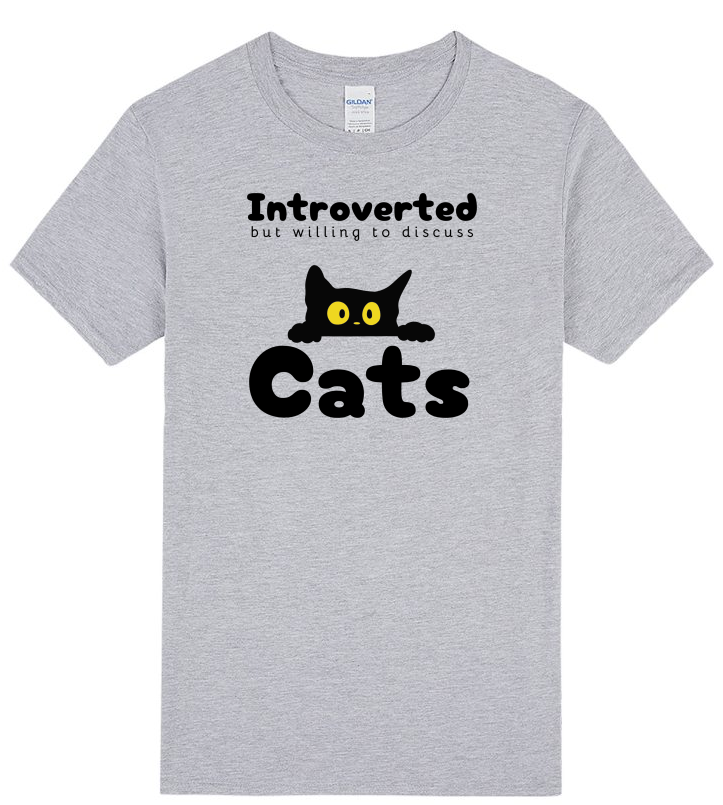 Introverted But Willing To Discuss Cats T-Shirt