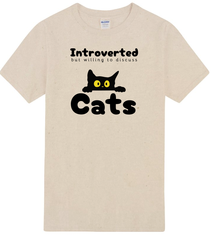 Introverted But Willing To Discuss Cats T-Shirt