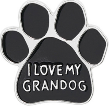 I Love My Grandog Enamel Pin