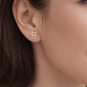 Women's Cat Outline Earrings