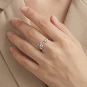 Cat Touch Heart Ring