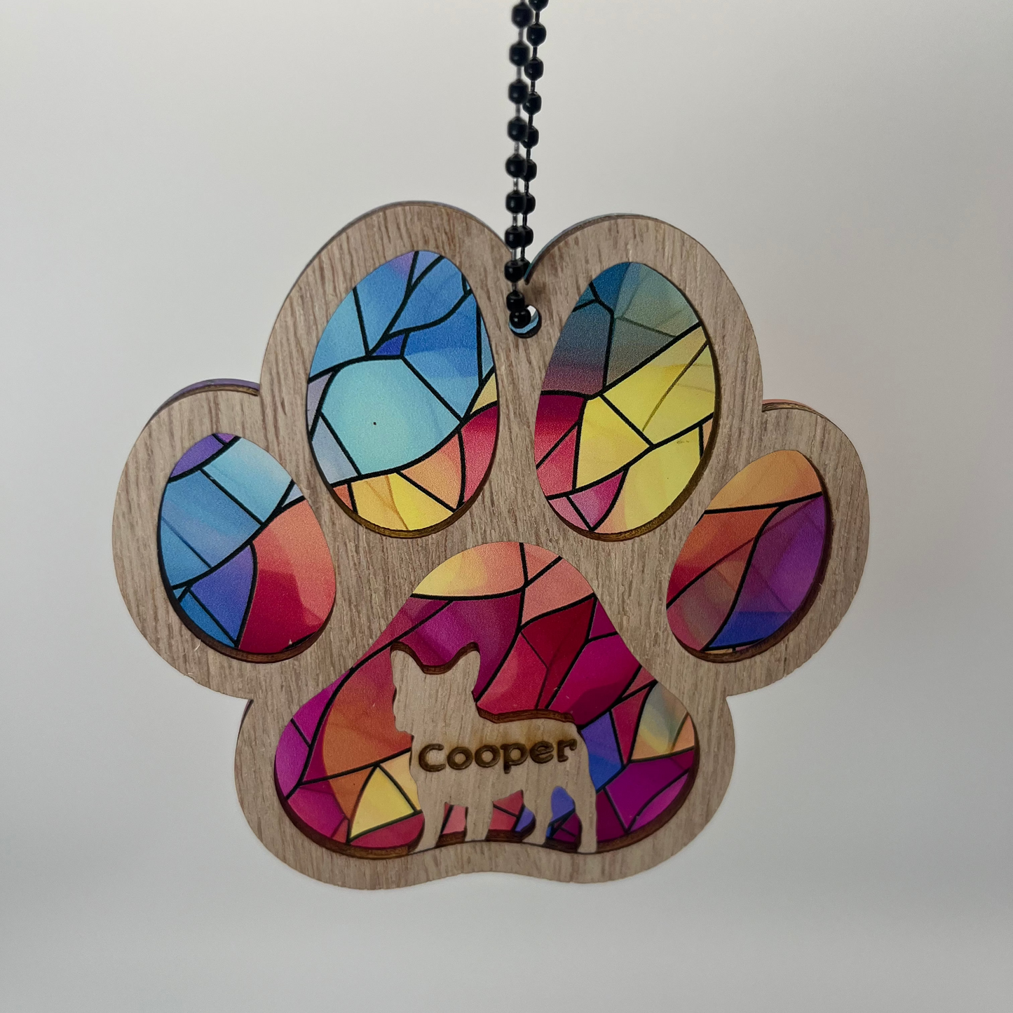 Personalised Suncatcher Paw Ornament