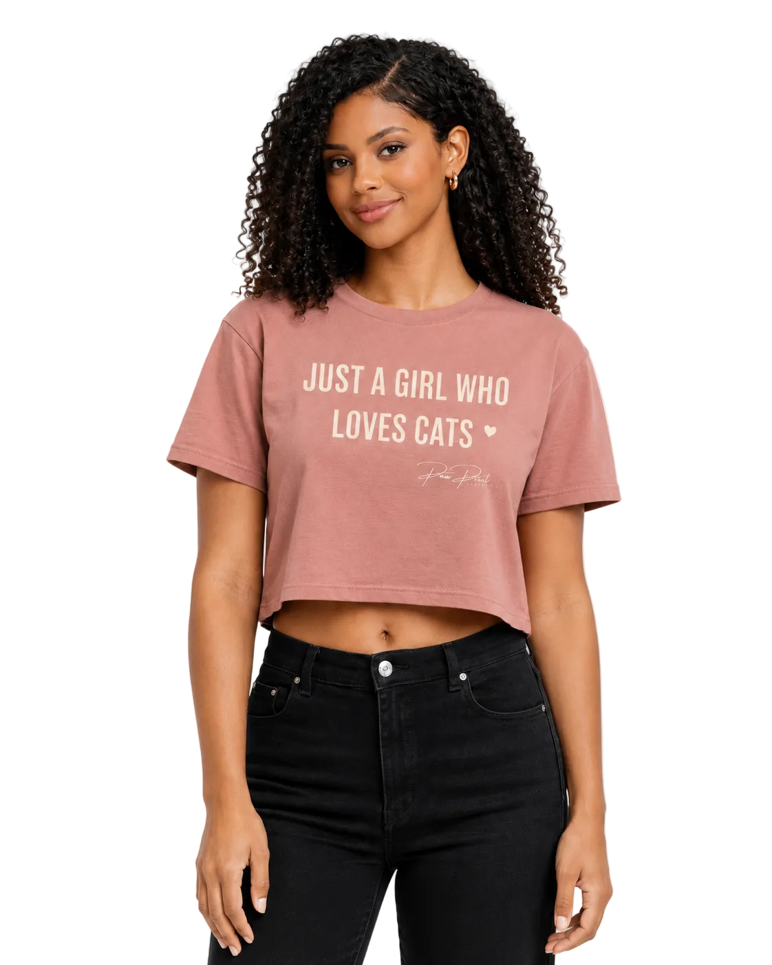 Just A Girl Who Loves Cats Crop Top