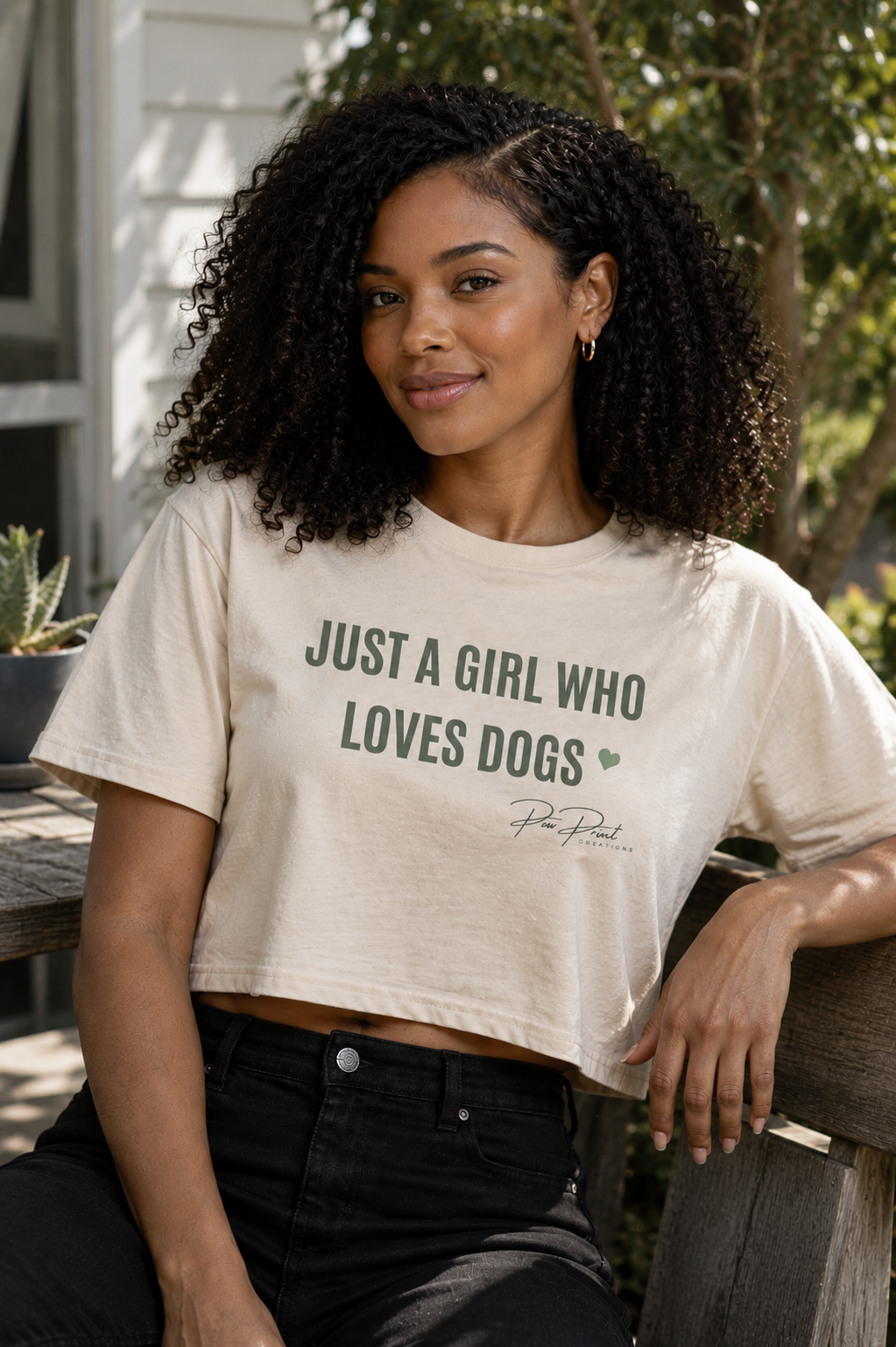 Just A Girl Who Loves Dogs Crop Top