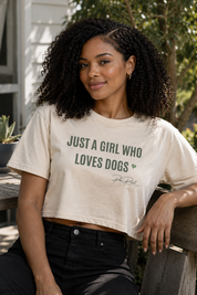 Just A Girl Who Loves Dogs Crop Top