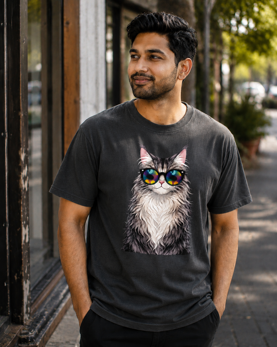Cool Maine Coon Cat Heavyweight Tee