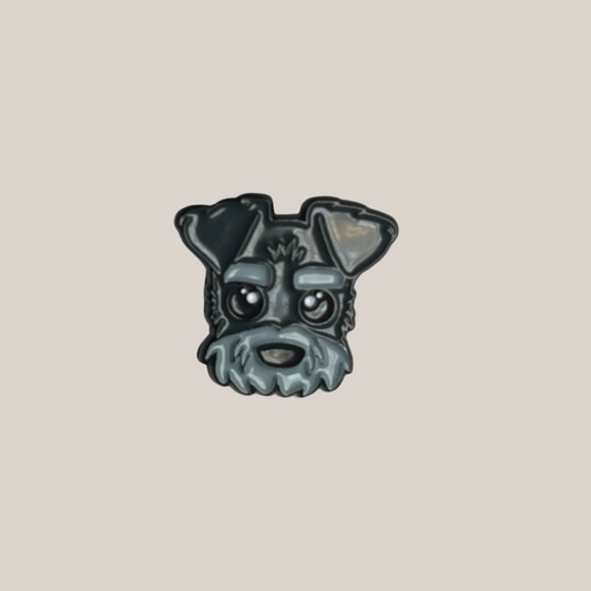 Mini Schnauzer Puppy Dog - Enamel Lapel Pin