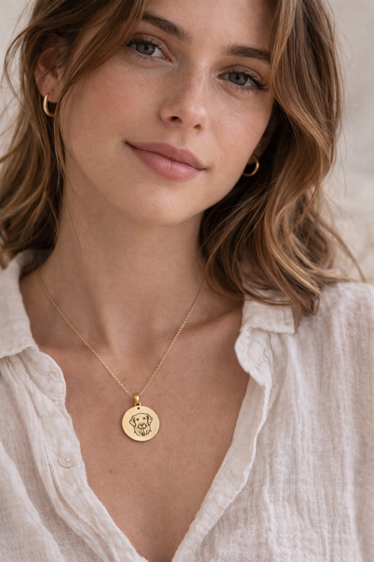 Engraved Pendant Necklace