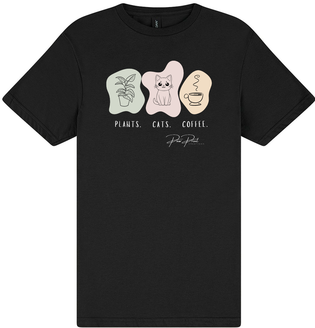 Plants, Cats, Coffee T-Shirt