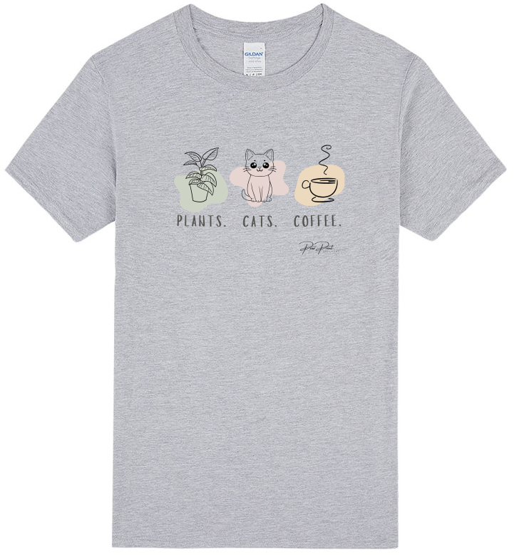 Plants, Cats, Coffee T-Shirt