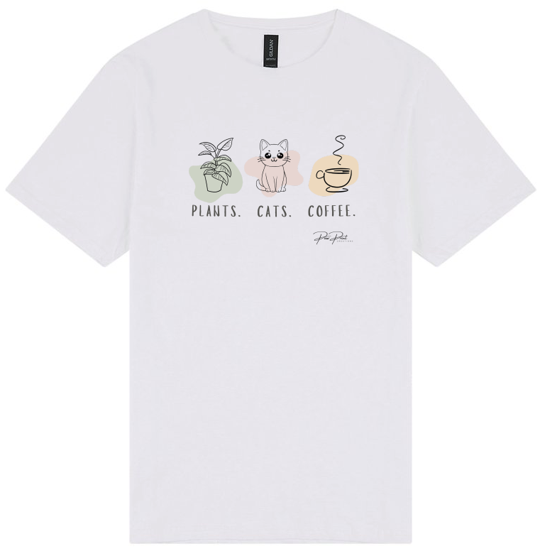 Plants, Cats, Coffee T-Shirt