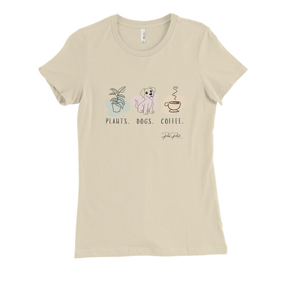 Plants, Dogs, Coffee – Women’s Crewneck T-shirt