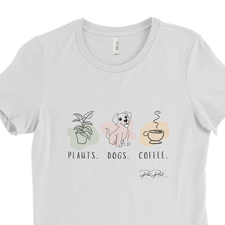 Plants, Dogs, Coffee – Women’s Crewneck T-shirt