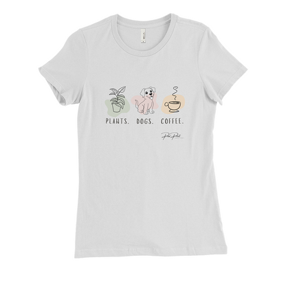 Plants, Dogs, Coffee – Women’s Crewneck T-shirt