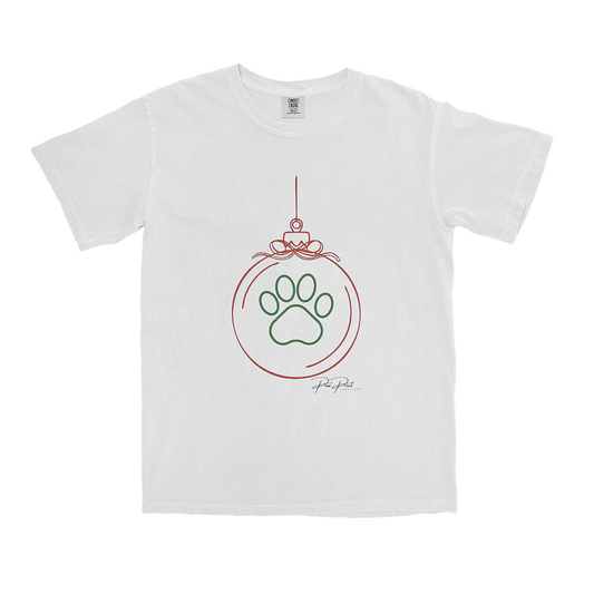 Paw Print Bauble Christmas - Unisex Comfort T-shirt