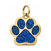 Glitter Paw Print Pet ID Tag