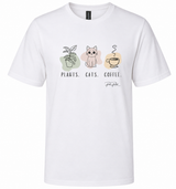 Plants, Cats, Coffee Tee