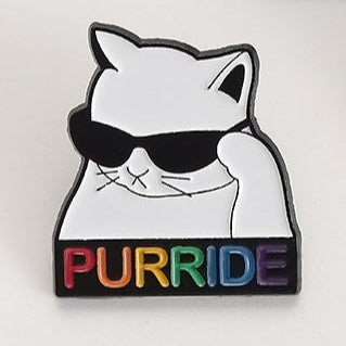 Purride Rainbow Cat - Lapel Pin
