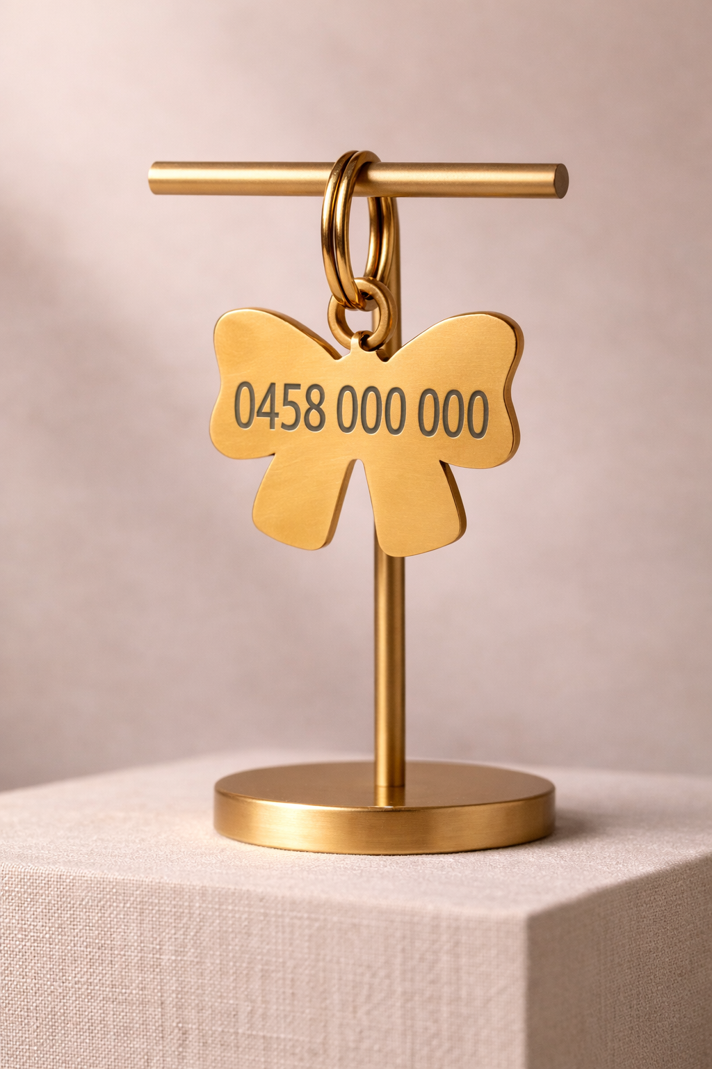 Personalised Ribbon Bow Pet ID Tag