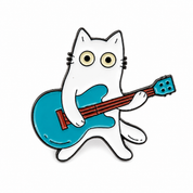 Rock Star Cat Enamel Pin