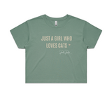 Just A Girl Who Loves Cats Crop Top