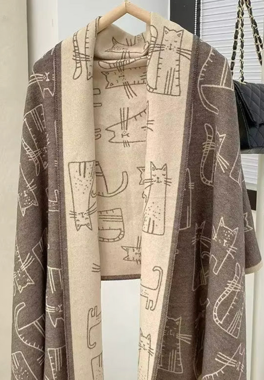 Double-Sided Cat Scarf