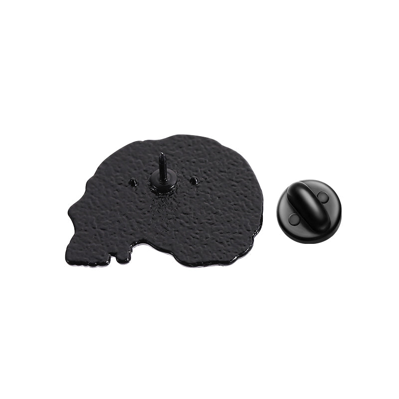 Cat & Skull Enamel Pin