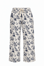 Vintage Paw Bamboo Cat Pyjama Pants
