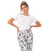 Vintage Paw Bamboo Cat Pyjama Pants
