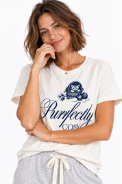 Vintage Paw Bamboo Cat Pyjama Top